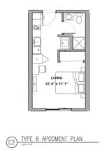 Studio S 513 floor plan