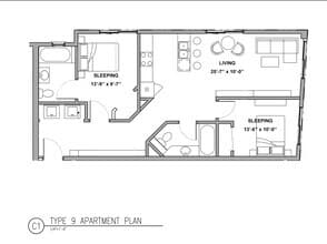 Two Bedrooms/Two Baths X11 511 S floor plan