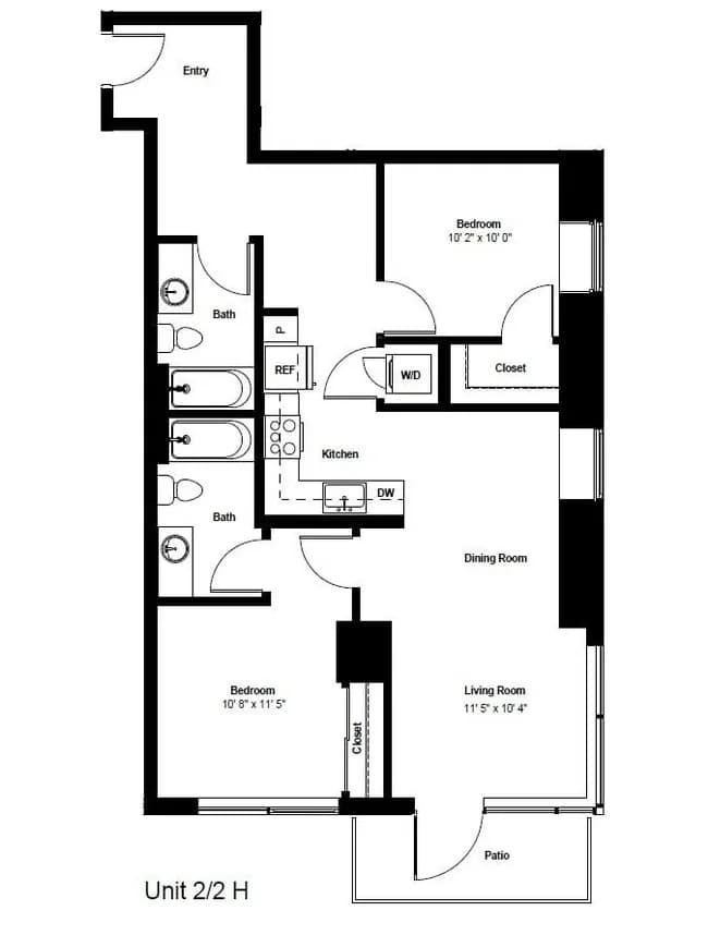2x2 C 0921 floor plan