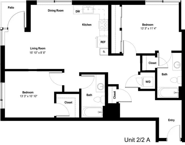 2x2 E 0704 floor plan