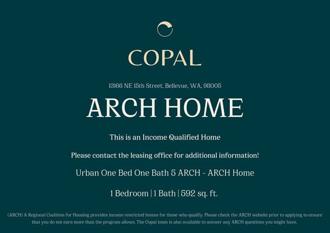 Urban One Bed One Bath 5 ARCH 216 floor plan