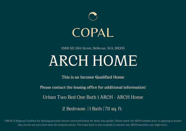 Urban Two Bed One Bath 1 ARCH 408 floor plan