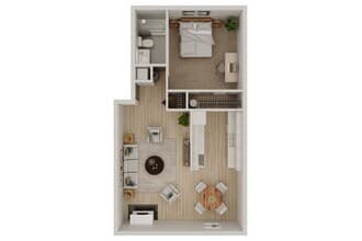 1X1 85 floor plan