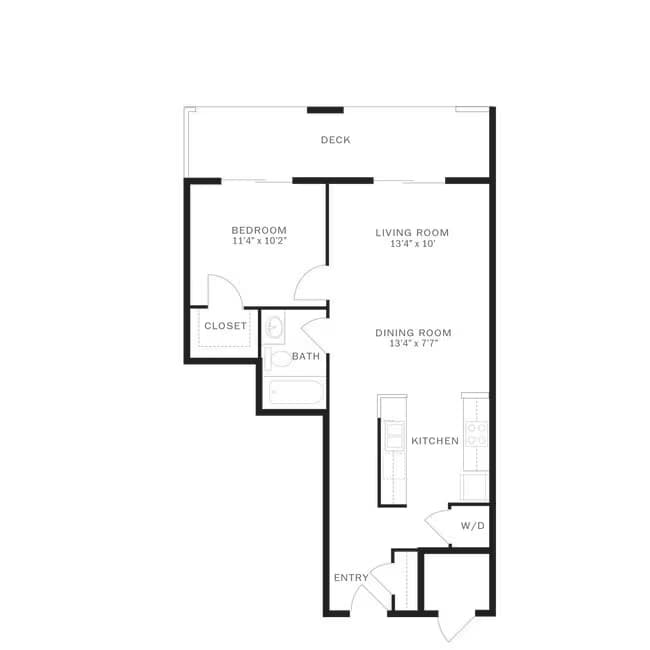 1D 1-534 floor plan