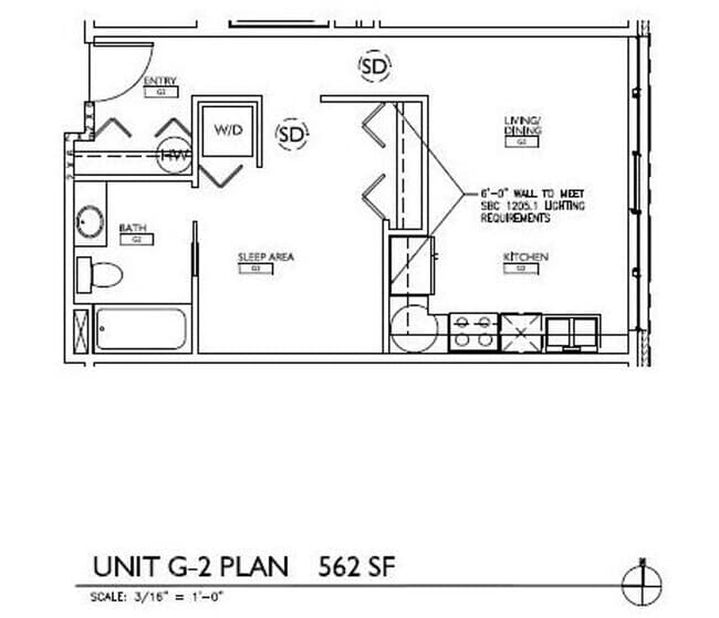 STUDIO/1BA floor plan