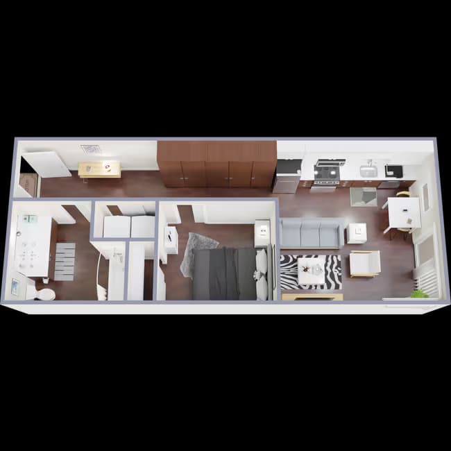 1 Bed 1 Bath - 531 sqft 203 floor plan