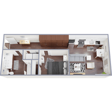 1 Bed 1 Bath - 531 sqft 505 floor plan