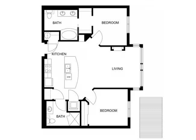 Unit D406 D406 floor plan