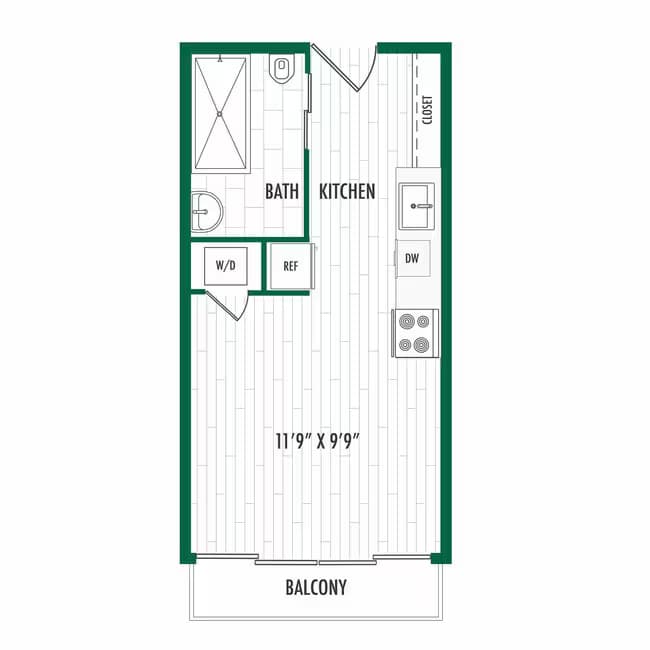 Studio A 0305 floor plan