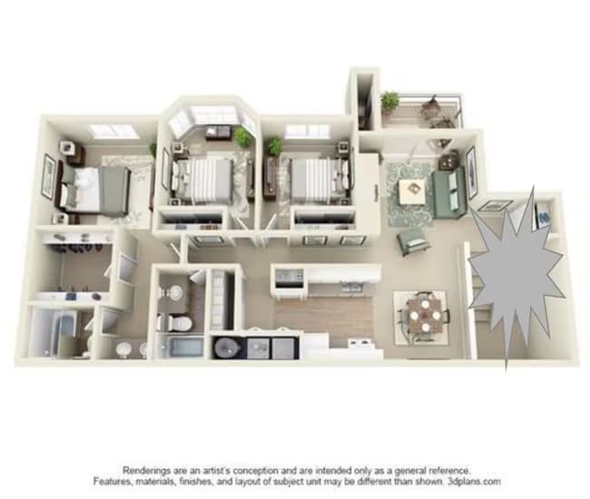 3X2MI K303 floor plan