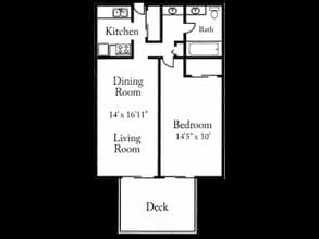 1 Bed 1 Bath C0515 floor plan