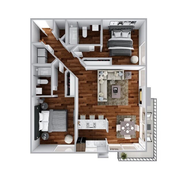 Two Bedroom Two Bath 501 floor plan