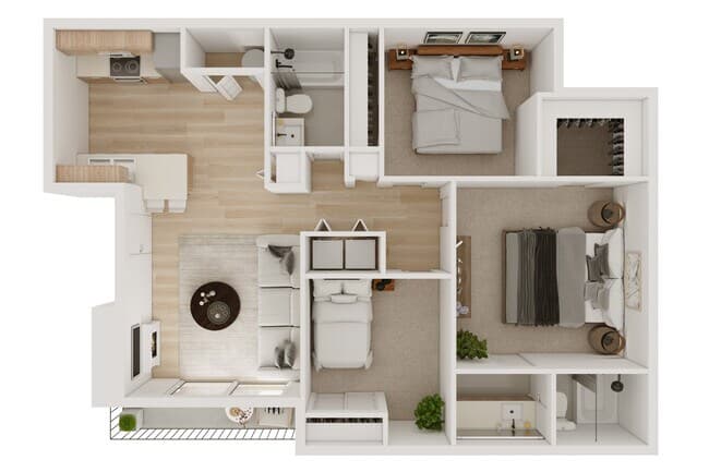 3 bedroom 2 bath apartment 3378-201 floor plan