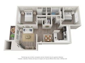 Residence 1 03-303 floor plan
