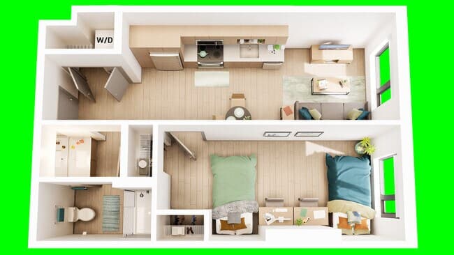 A1- Double Shared floor plan