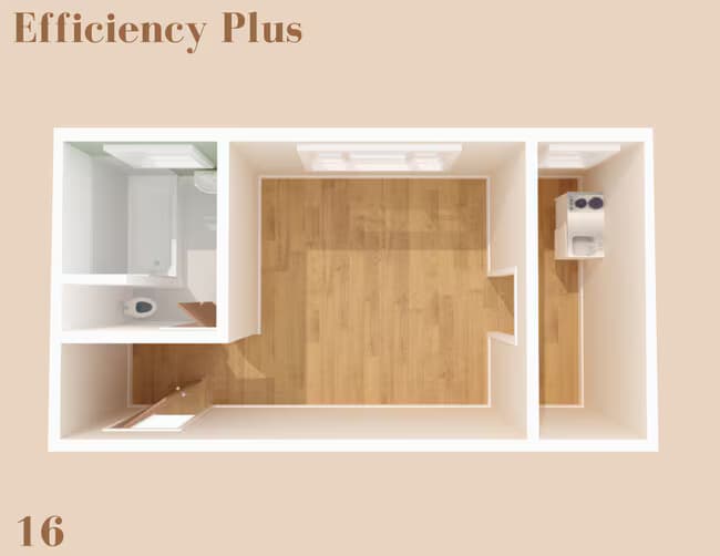Efficiency Plus Private Bedroom floor plan