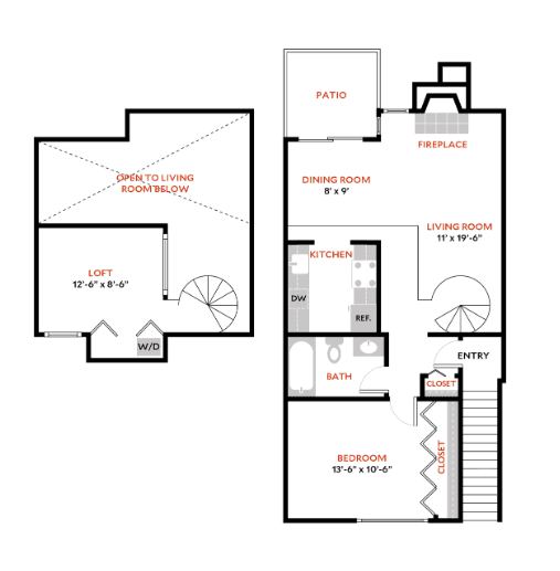 1B 0208 floor plan