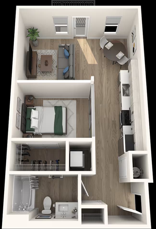1X1 Urban A2 D108 floor plan
