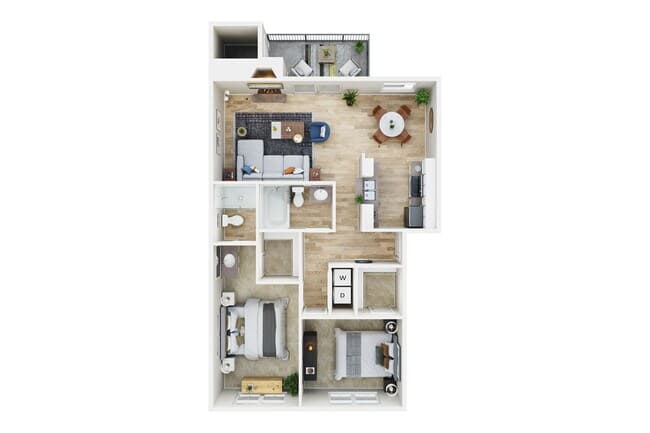 Two Bed Two Bath floor plan