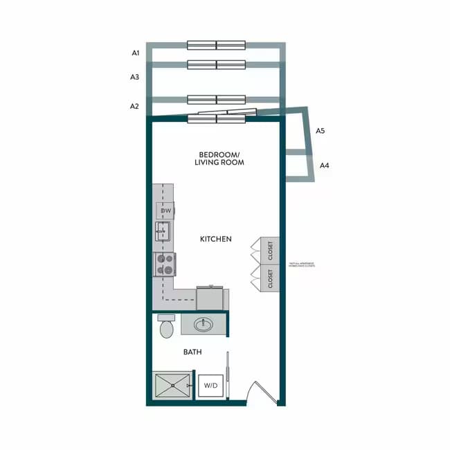 Studio B 403 floor plan