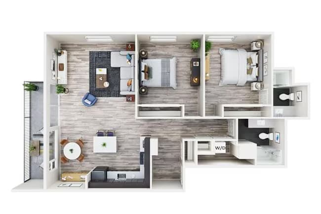 2x2 A 0301 floor plan