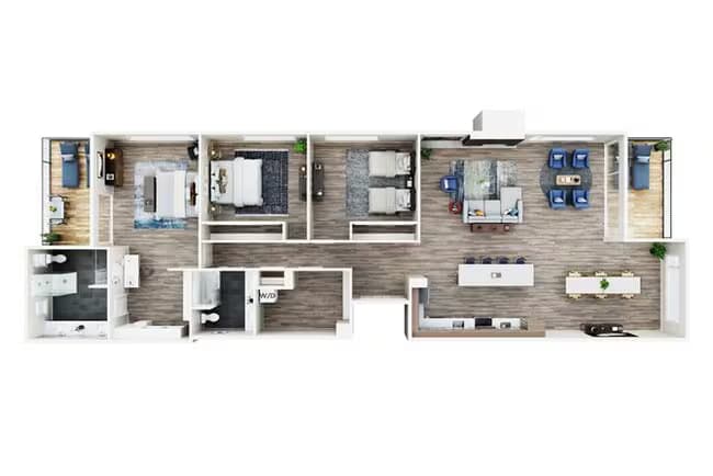Penthouse A 1804 floor plan