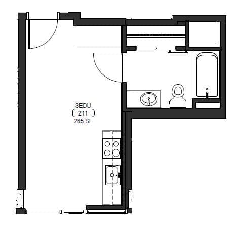 Studio B 2810-211 floor plan