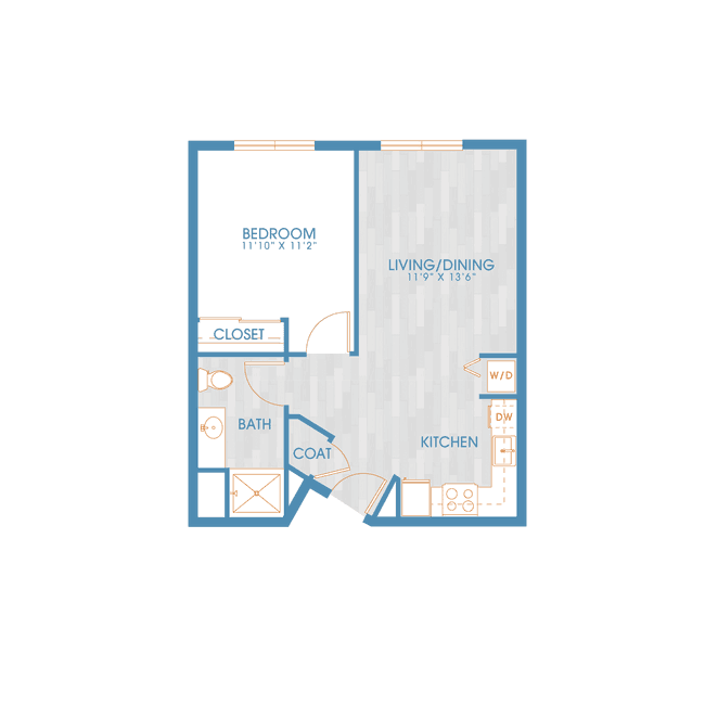 1x1 A 0116 floor plan