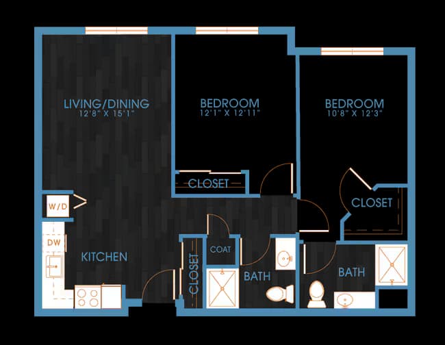 2x2 E 0107 floor plan
