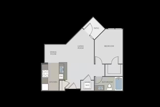 Plan 1B B420 floor plan