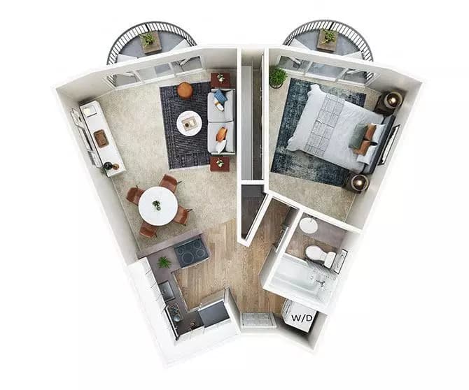 Unit 07E 07E floor plan