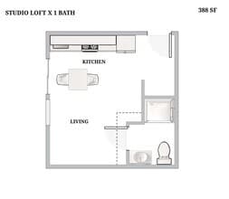 Studio Loft 113 floor plan