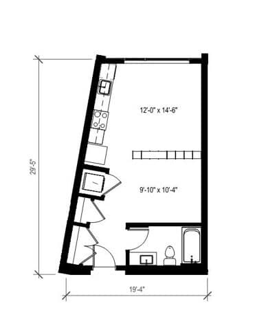 Open One - 483 - Furnished 525 floor plan