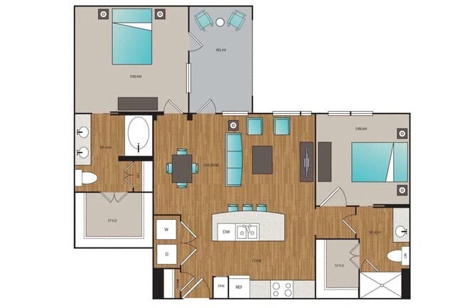 2x2 C 209 floor plan