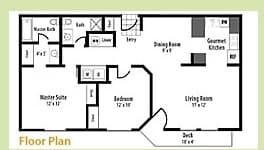 2x2 with Yard 106 floor plan