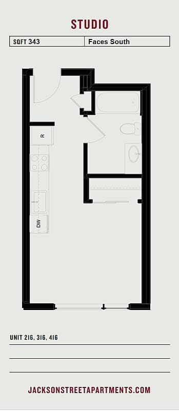 Studio 316 floor plan