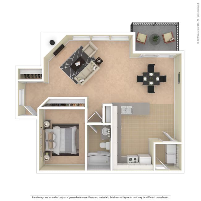 1x1L 06B floor plan