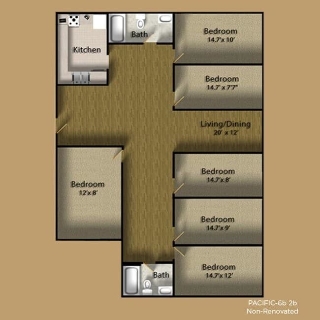 6x2 floor plan