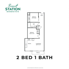 2 Bed 1 Bath 0515 floor plan