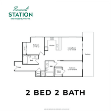 2 Bed 2 Bath 0307 floor plan