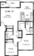 2 Bed 2 Bath I325 floor plan