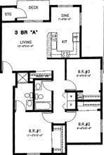 3 Bed 2 Bath F313 floor plan