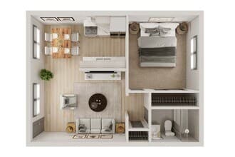 1x1 - 672 sq. ft. 88th 2-36 floor plan