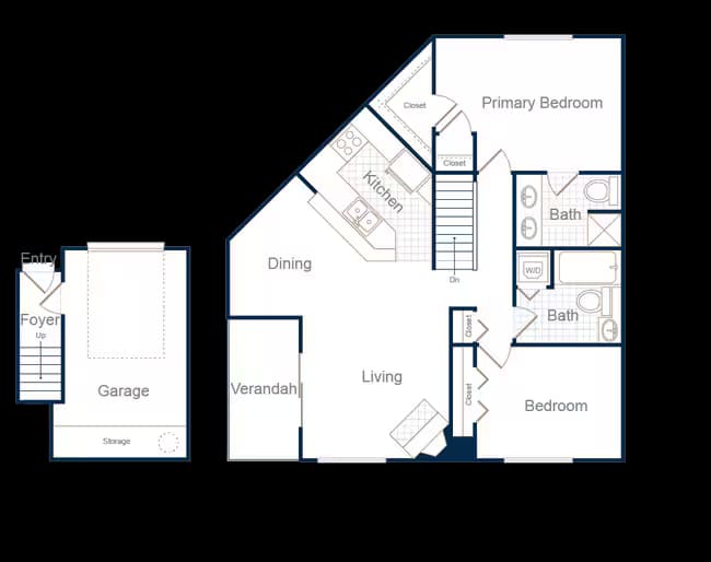 Bordeaux / Top Floor W754 floor plan