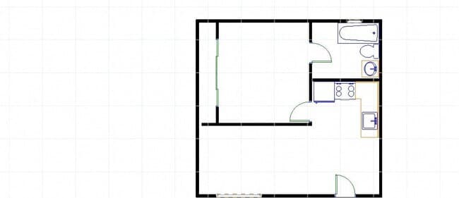 1x1B 8670-22R floor plan