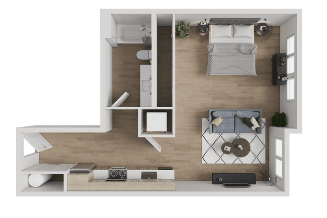Studio B 2414 floor plan
