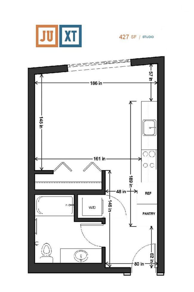 Studio 101 floor plan