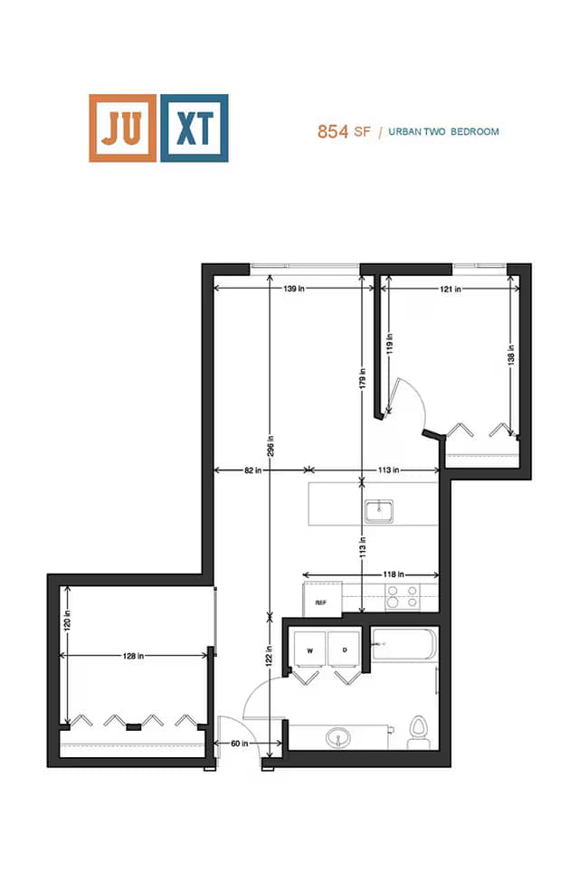 Urban 2x1 841 floor plan