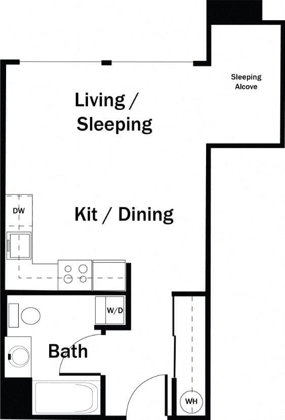 Studio F 406 floor plan