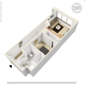 One Bedroom 0207 floor plan